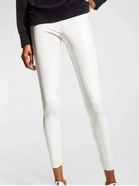 Commando faux leather White High-Rise Ponte Leggings